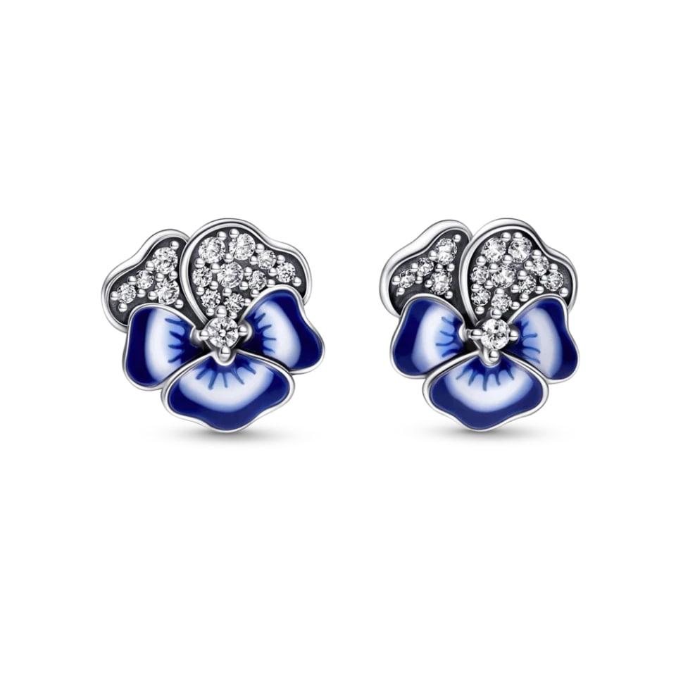 Серьги No Brand Голубая фиалка 290781C01 (2557968490)