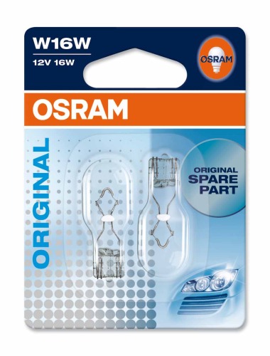 Автолампа ук. OSRAM 921-02B W16W 12V W2,1X9,5 2X10 Blister