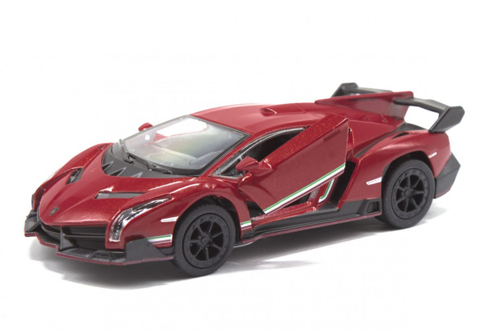 Машинка Kinsmart Lamborghini Veneno 1:36 KT5367W Красный