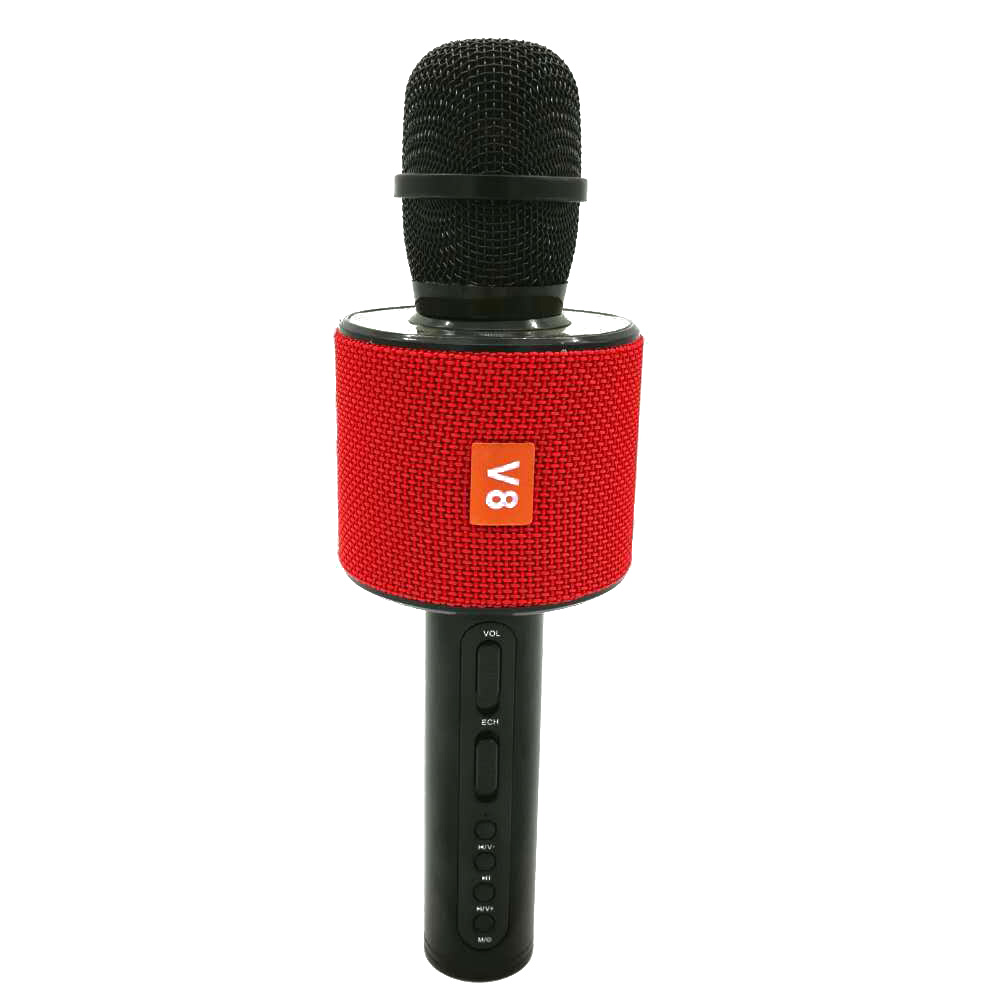 Беспроводной микрофон для караоке Charge V8 Красный