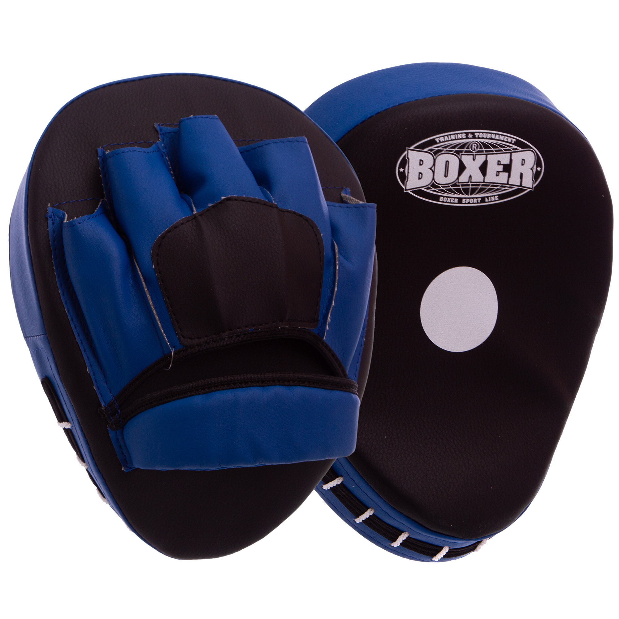 Лапа Изогнутая для бокса и единоборств BOXER 2011-01 19х23х4см 2шт Черный-синий