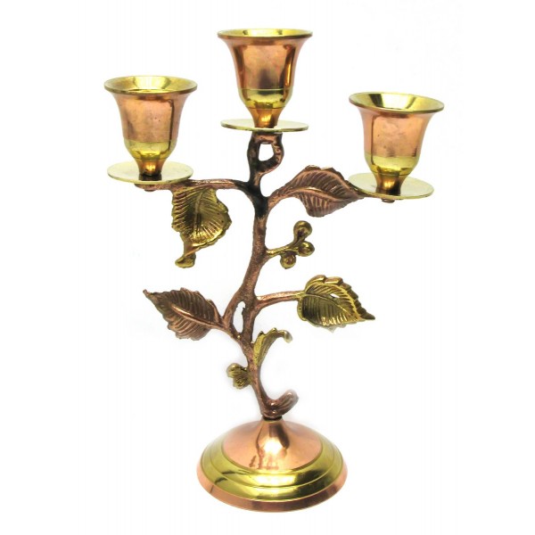 Свічник бронзовий на 3 свічки (19.5х13х7 см) 28296