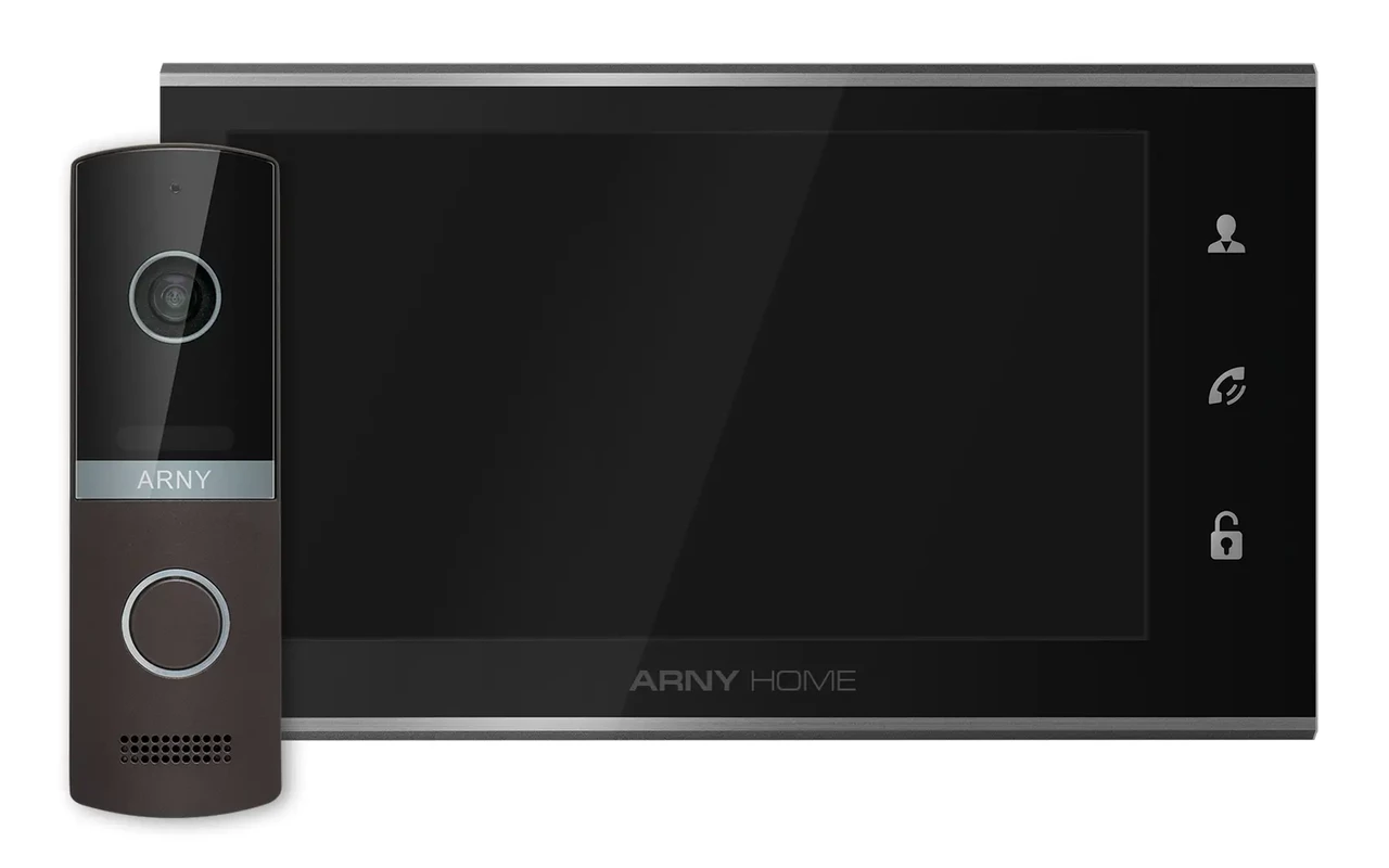 Комплект відеодомофону ARNY AVD-7323A WiFi Black\Brown
