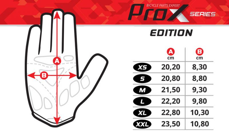 Велоруковицы ProX Long Edition GEL PRO AIR VENT Touch Черный S (A-PZ-0877)