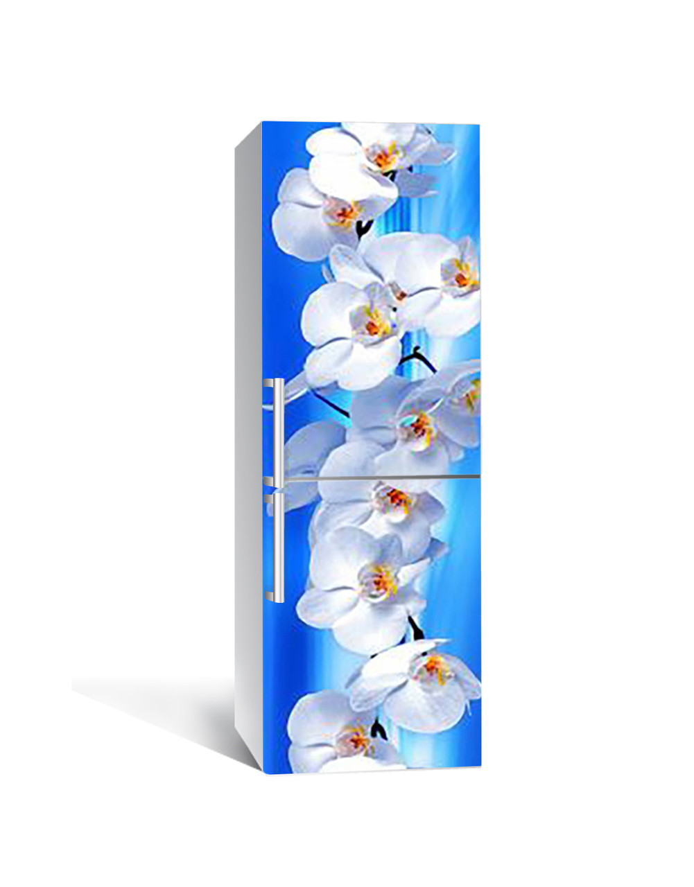 Наклейка на холодильник Zatarga «Орхідеї в океані» 650х2000 мм вінілова 3Д наклейка декор на кухню