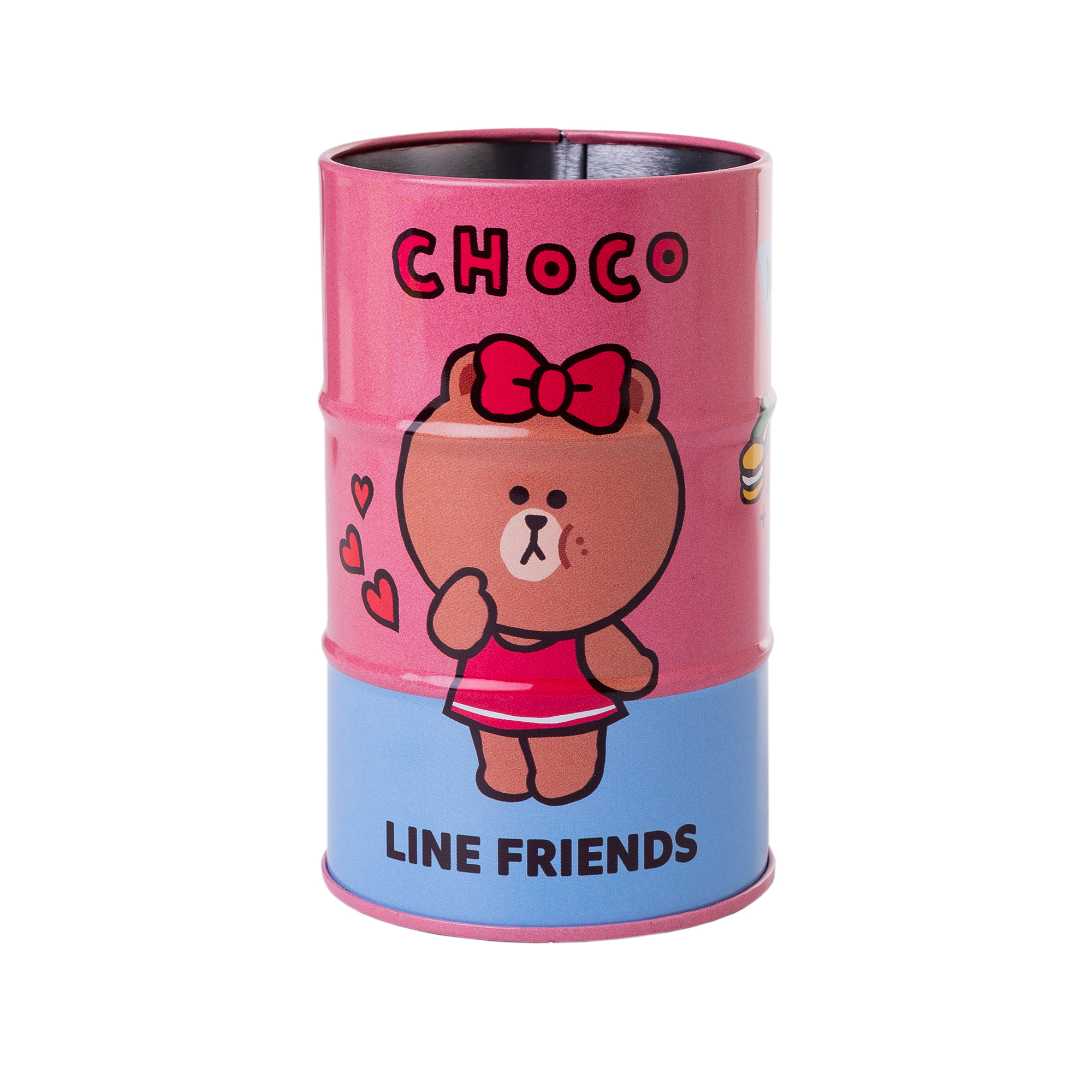Стакан-подставка бочка YES Line friends 10,8х6,5 см Разноцветный (708098)