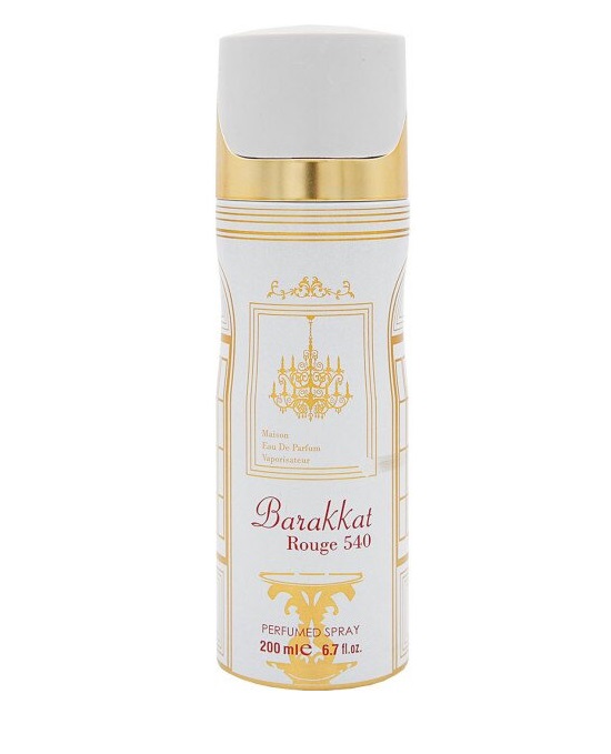 Дезодорант-спрей унісекс Fragrance World Barakkat Rouge 540 2020 200 мл (00-00051152)