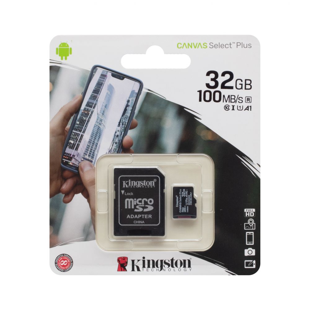 Карта памяти с адаптером MicroSDHC King UHS-1 32gb Class 10 Черный