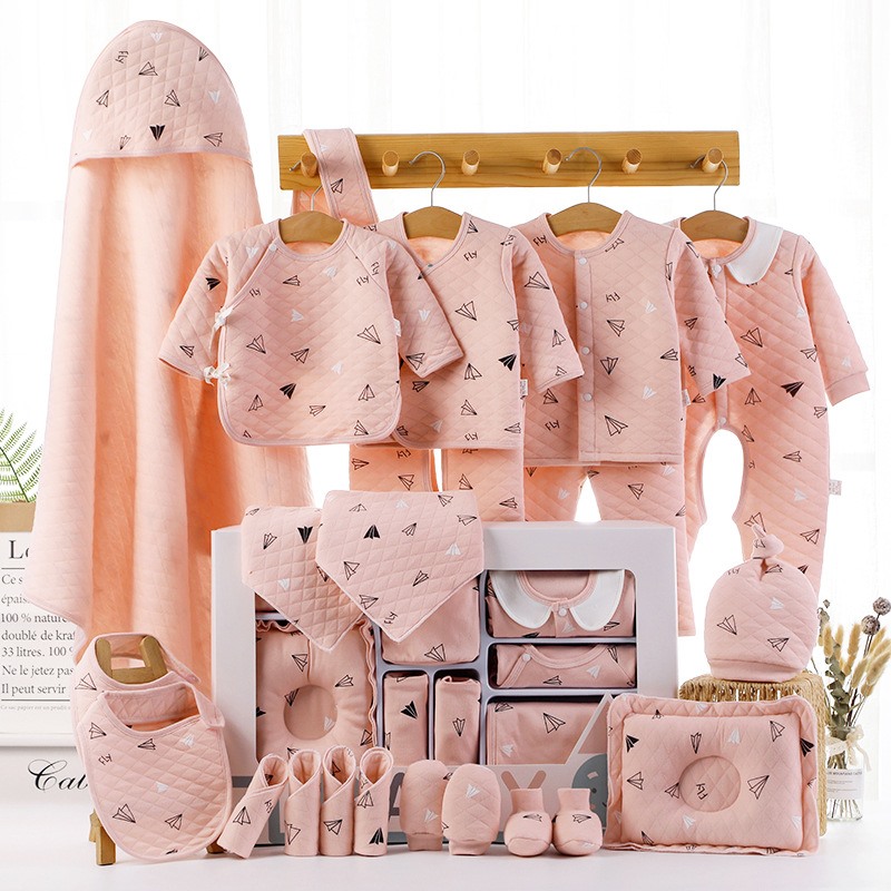 Подарунковий набір одягу 22 в 1 CuteBaby для новонародженої дівчинки 0-9 місяців Рожевий (LP677H)