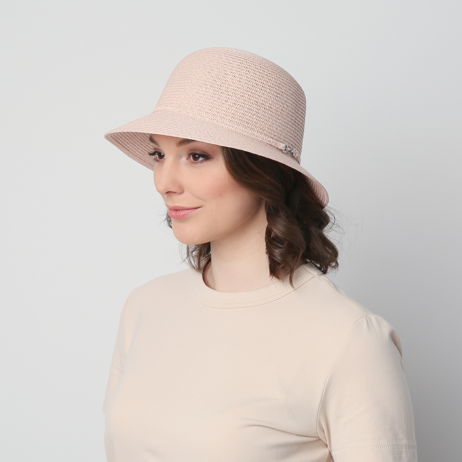 Шляпа женская с маленькими полями LuckyLOOK 844-002 One size Розовый