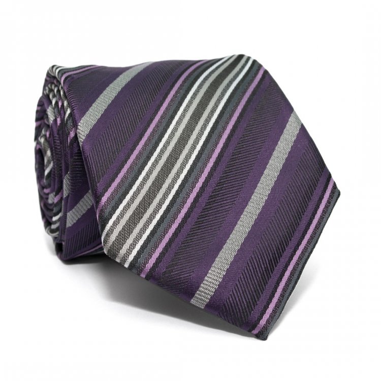 Краватка C&A Чоловіча Фіолетова В Смужку CA-4080