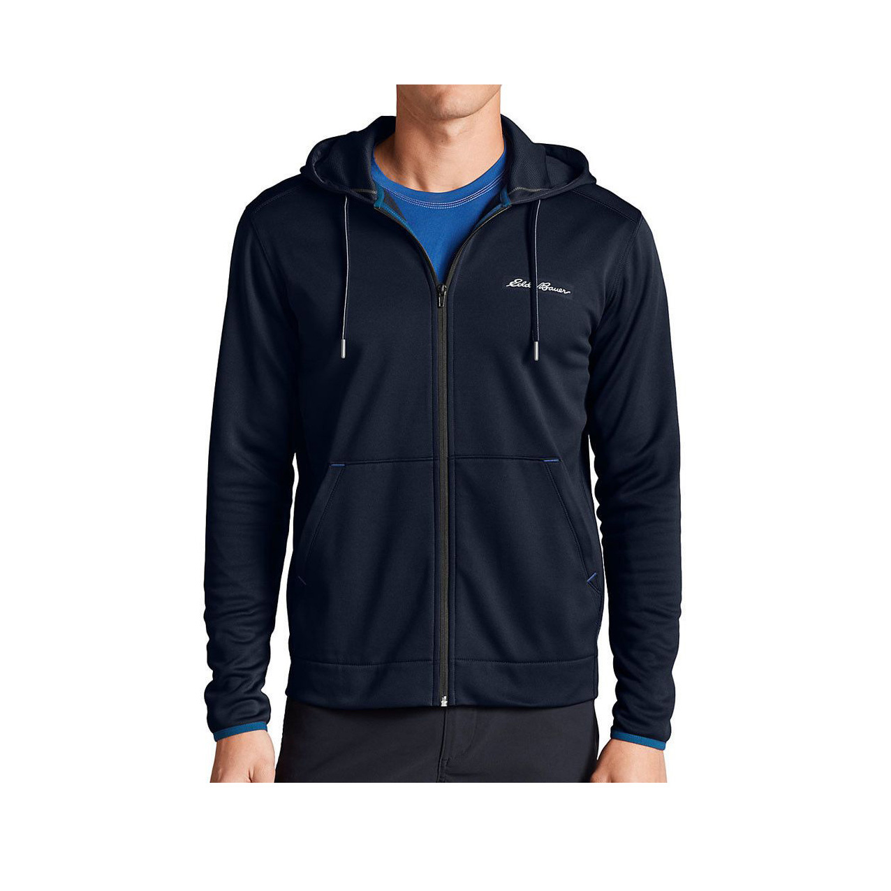 Кофта Eddie Bauer Mens Daylight Fleece Full-Zip Hoodie XL Темно-синя (7576NV-XL)
