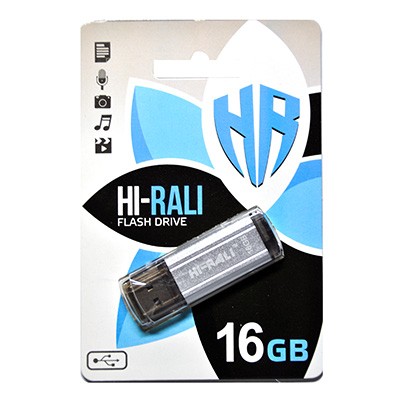 Флеш-накопичувач USB 16GB Hi-Rali Stark Series Silver (HI-16GBSTSL)