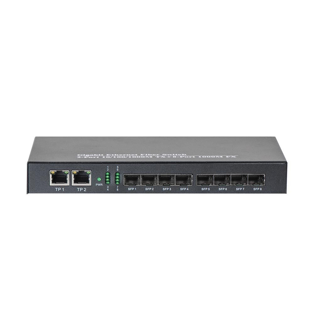 Медиаконвертер гигабитный HongRui HR900WS-8G2GE