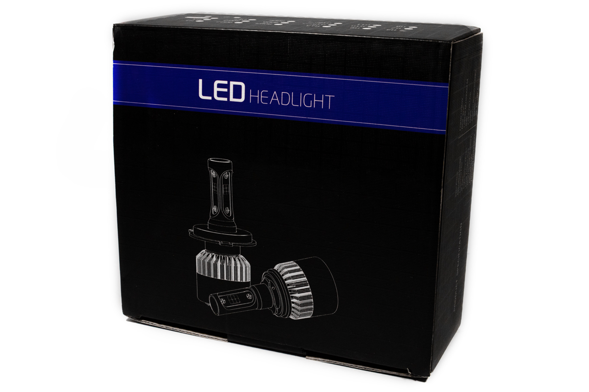 Комплект LED ламп HeadLight S2 H1 5000K 8000lm с вентилятором