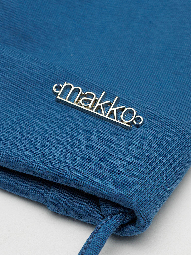 Шапка для хлопчика Makko на зав'язках 44-46 Синій ЦБ-00216988 (SKT000901863)