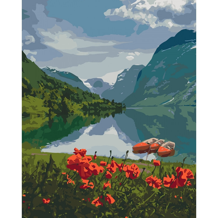 Картина за номерами Ідейка Краса Норвегії 40х50см KHO2256