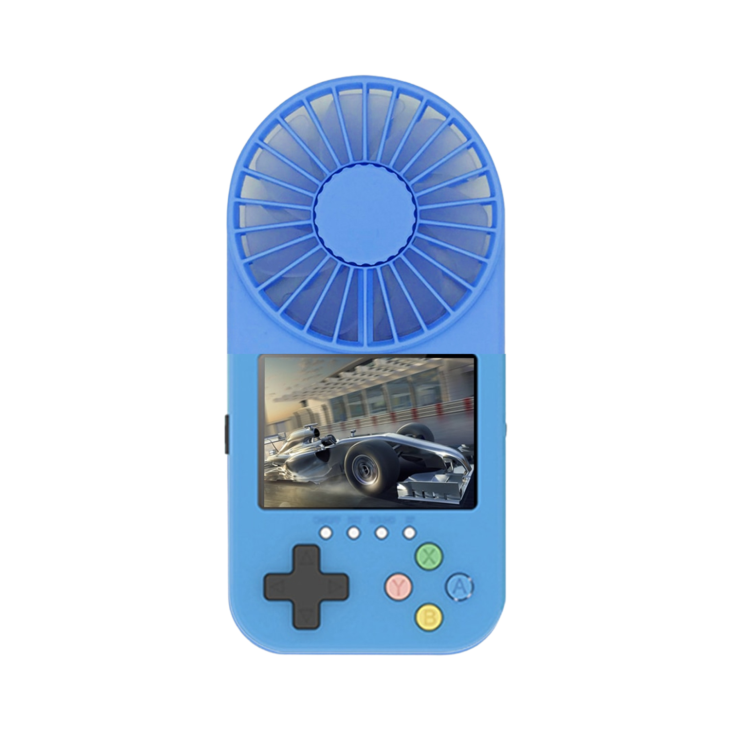 Игровая портативная консоль Game Fan Mini с вентилятором и экраном 2.5 ретро мини приставка аккумуляторная с играми 8bit 500 в 1 Синий