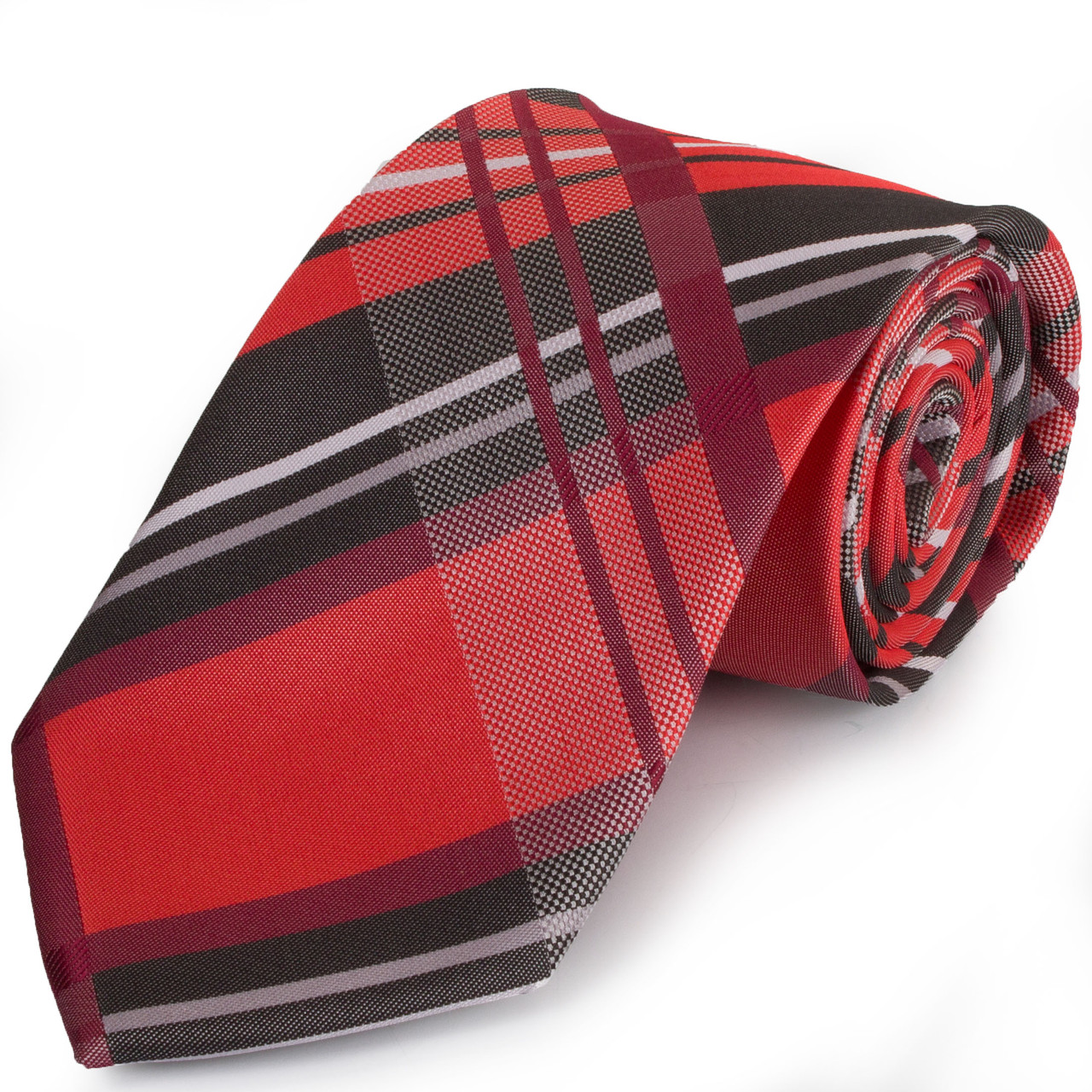 Краватка поліестерова стандарт Schönau-75 червоно-чорний
