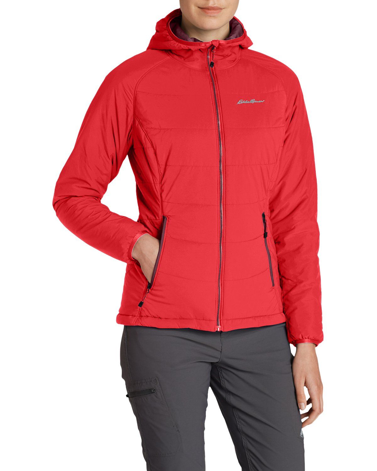 Куртка Eddie Bauer Womens IgniteLite Flux Stretch Hooded Jacket XS Красный (0030CAR)