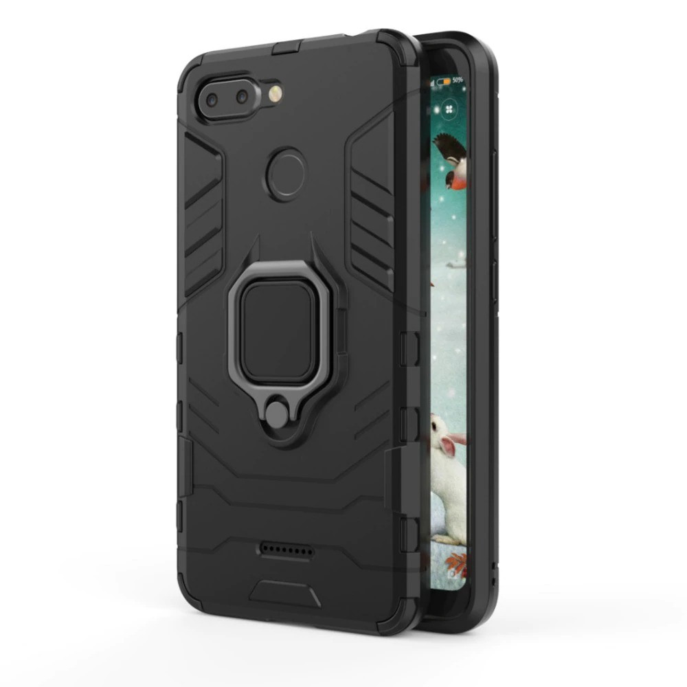 Чохол Ring Armor для Xiaomi Redmi 6 Чорний (hub_fFMw19103)