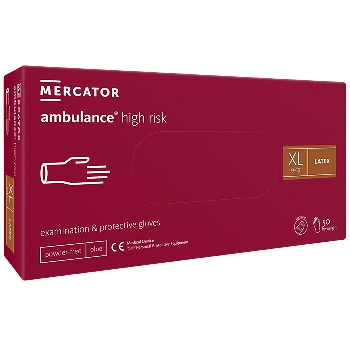 Перчатки латексные Mercator Medical 50 шт ХL 2 уп (0496)