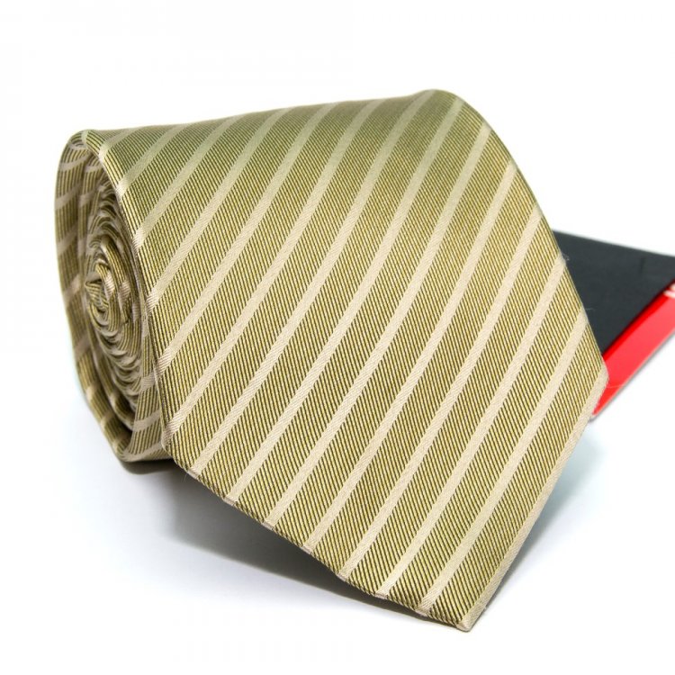 Краватка Чоловічий Оливковий У Смужки Gin-2579