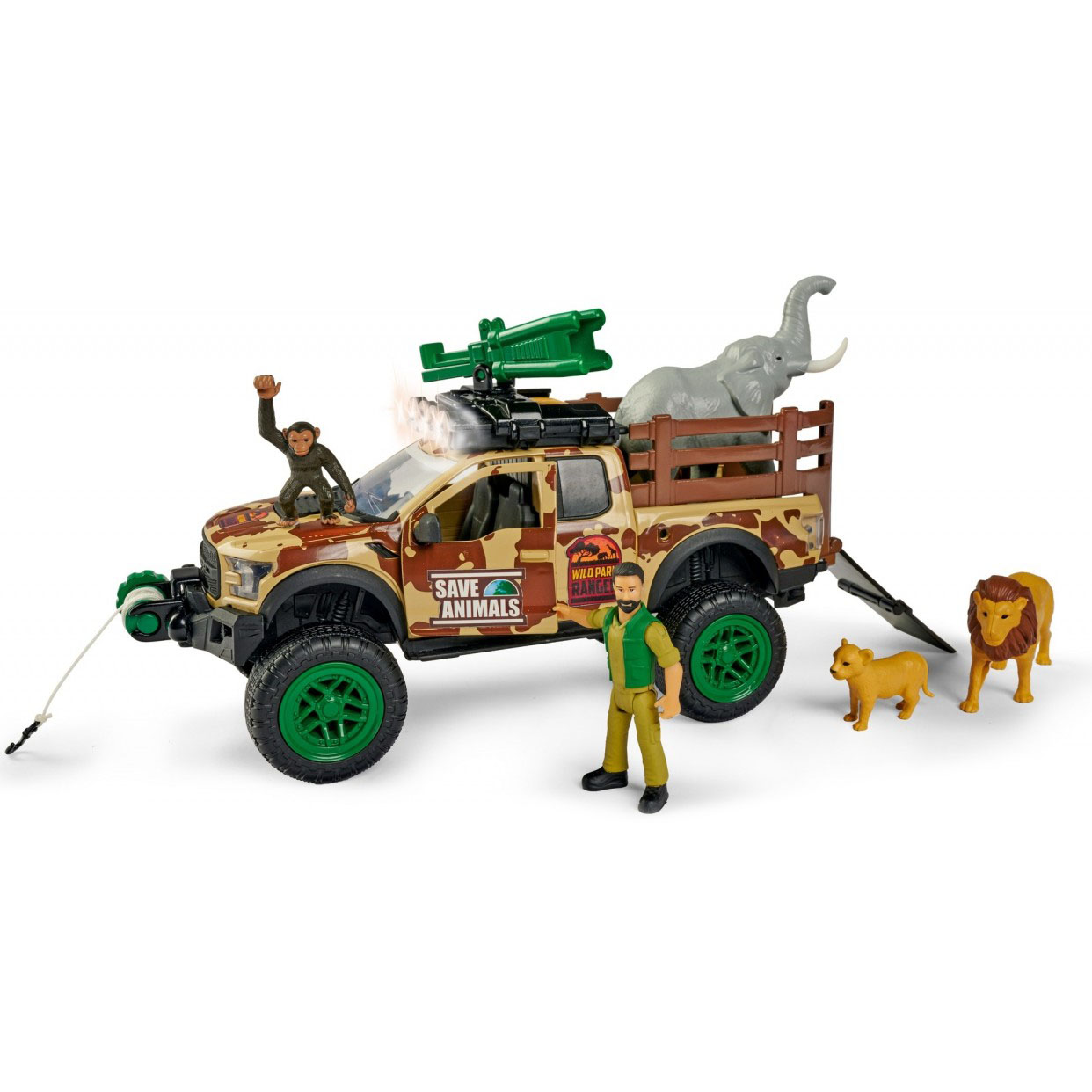 Позашляховик Dickie Toys Ford із фігурками тварин 25 см (OL218364)