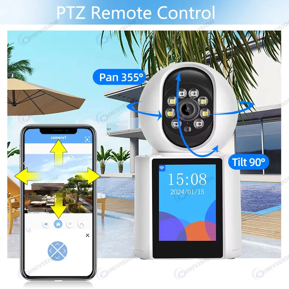 Радионяня с экраном No Brand Smart Camera 5Mp Wi-Fi Белый (2359044867)