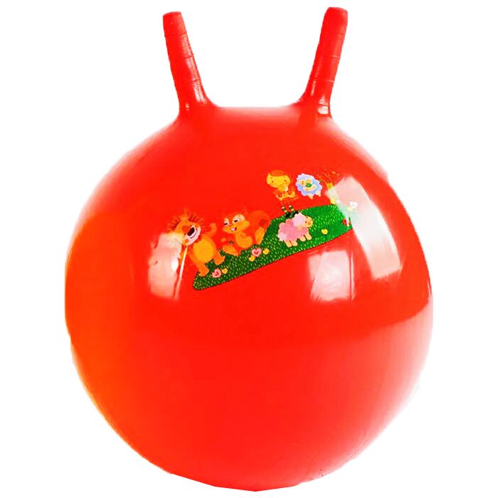Мяч для фитнеса с рожками 45 см красный MiC (B27309)