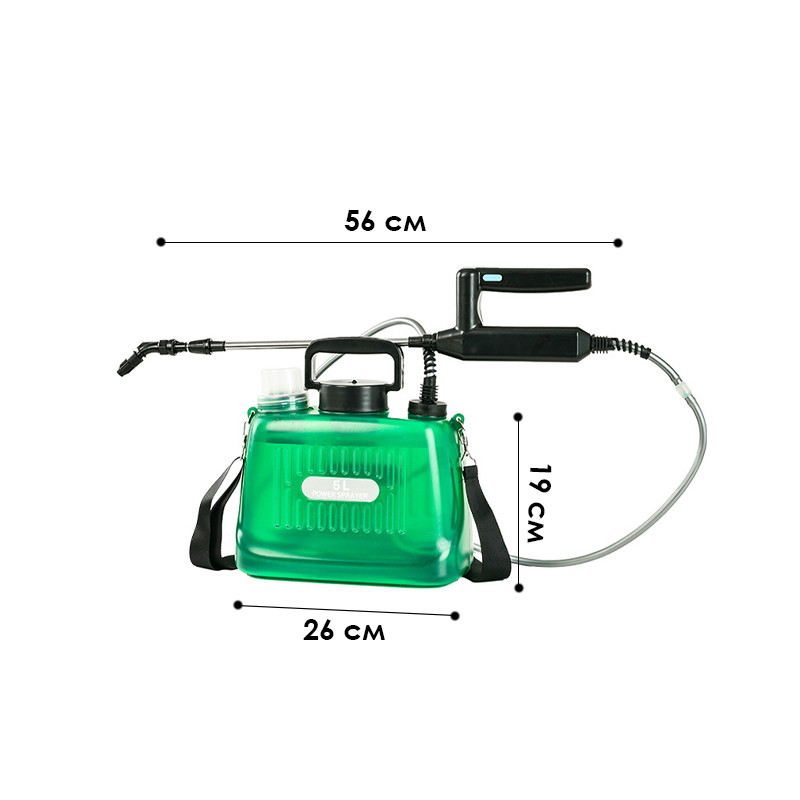 Электрический опрыскиватель Lesko 7.4V 5 л Green 13344-85847