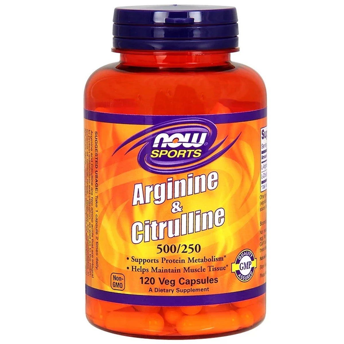 Аргінін та Цитрулін, 500мг\250 мг, Now Foods, 120 вегетаріанських капсул