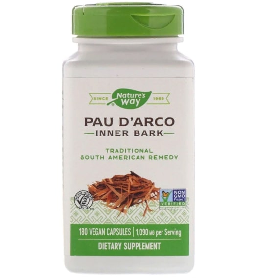 Антипаразитарный препарат Nature's Way Pau d'Arco Inner Bark 545 mg 180 Veg Caps NWY-15408