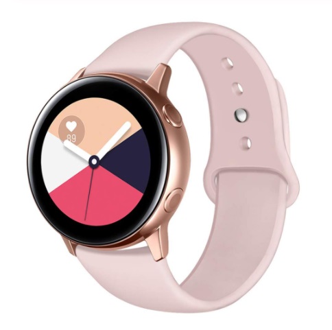 Ремешок силиконовый BeWatch для Samsung Galaxy Watch Active | Active 2 42 | Active 2 44 Розовый (1010311)