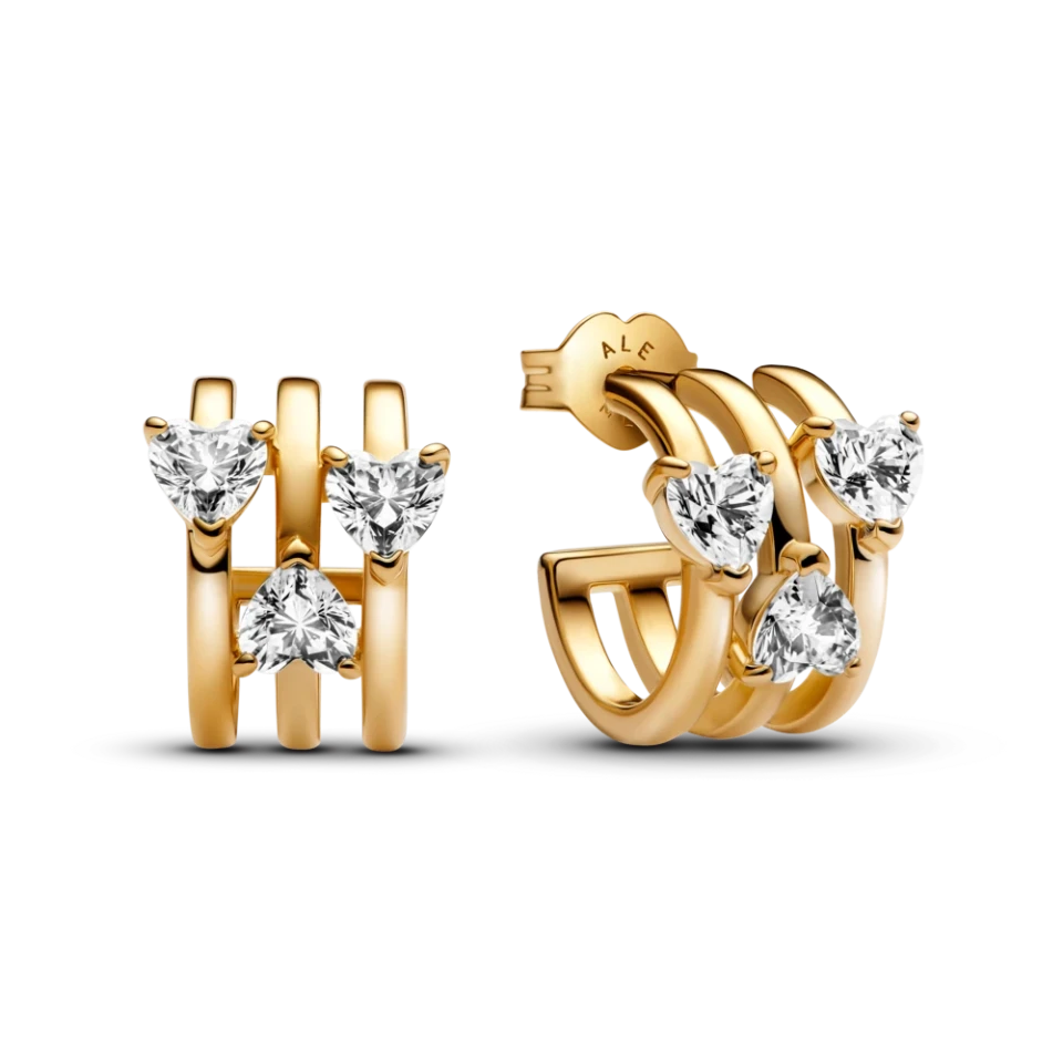 Сережки No Brand Три серця 263656C01 (2602689296)