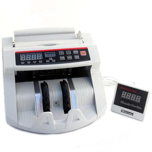 Машинка для рахунку грошей лічильник банкнот з детектором валют HLV MG2089 UV (004398)