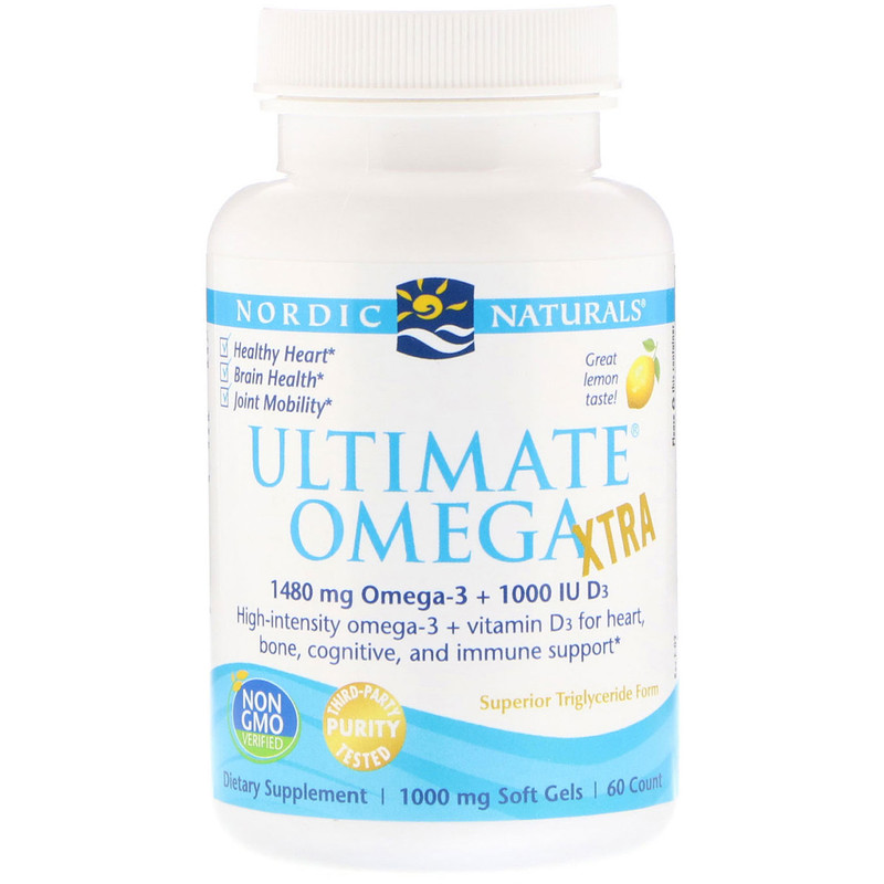 Риб'ячий жир Nordic Naturals Ultimate Omega Lemon 1000 мг 60 Капсул (NOR01799)