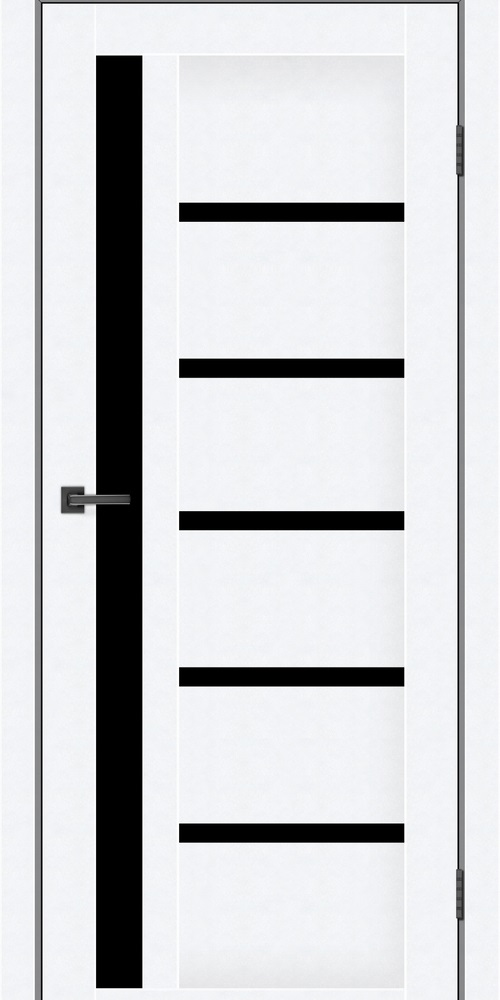 Дверное полотно MS Doors ORLEAN 70см арктик черное стекло