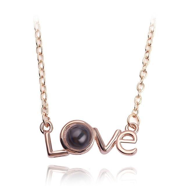 Підвіска SUNROZ Heart I love You Я люблю тебе 100 мовами Золотистий (SUN31014)