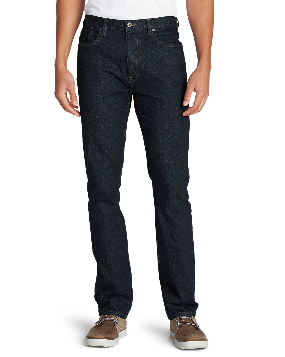 Джинсы Eddie Bauer Mens Flex Jeans Slim Fit 31W 32L Темно-синий (792-0109DRS)