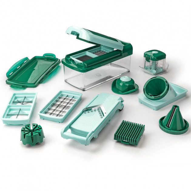 Овочерізка Nicer Dicer Fusion 10 ручна універсальна Зелений (258713)