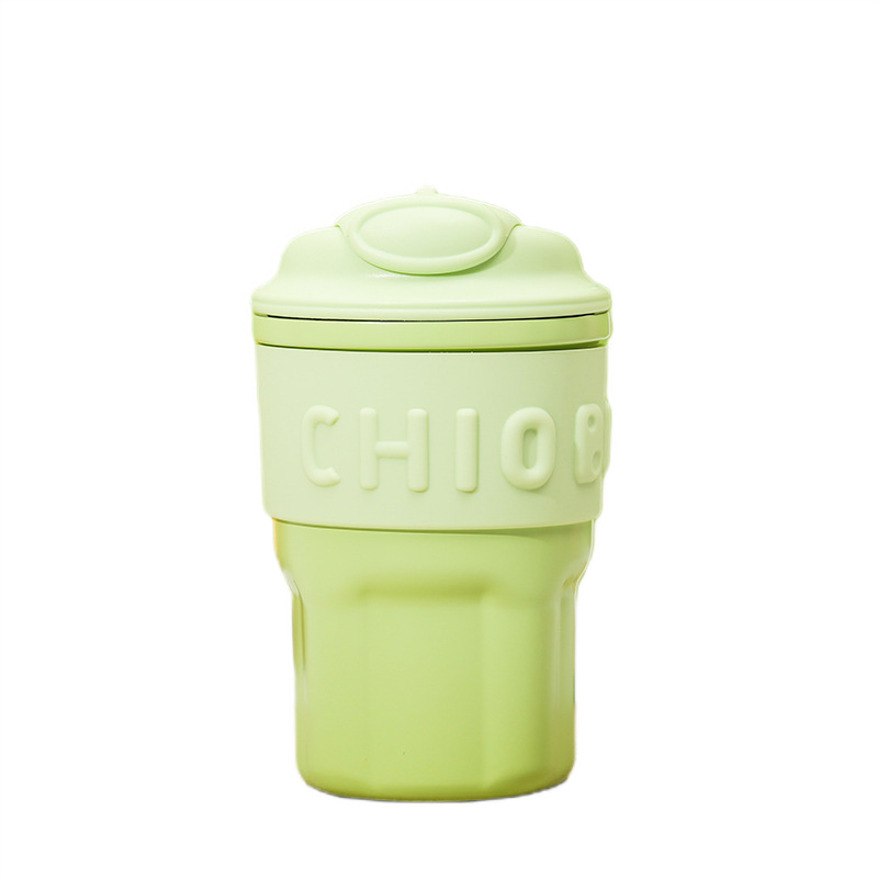 Термочашка з трубочкою YIWU Chiobbe 450 мл Зелений (HP-14-18GR)