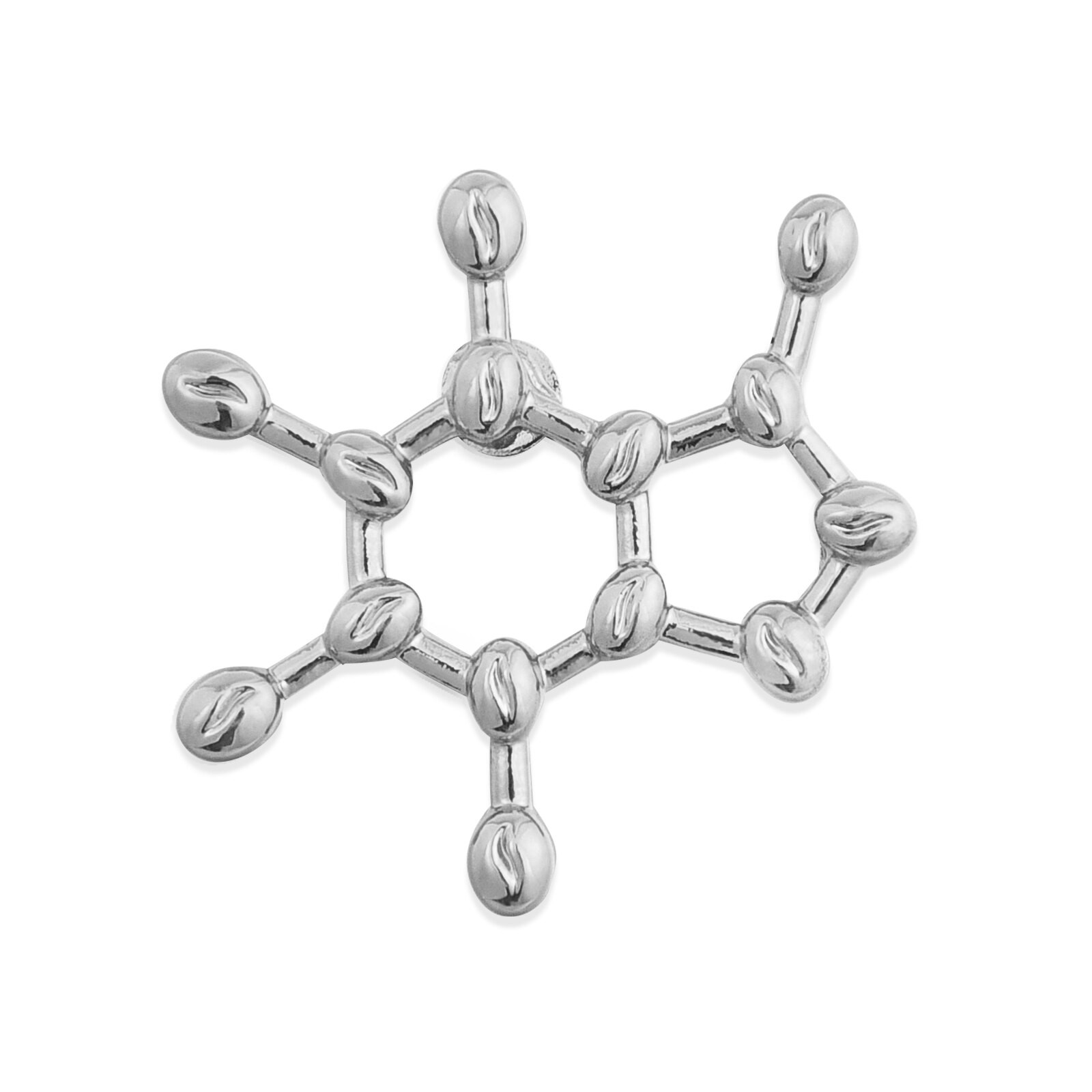 Пин BROCHE Кофеин серебристый BRGV113390