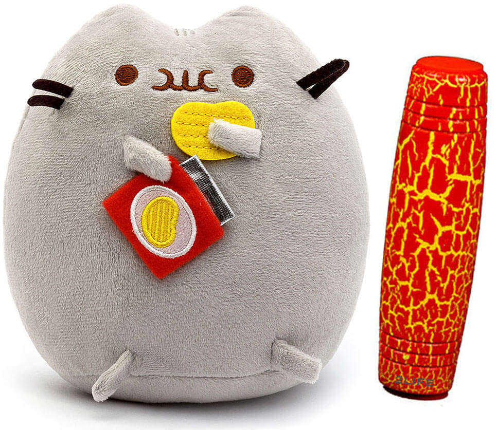 Комплект Мягкая игрушка кот с чипсами Pusheen cat и Антистресс игрушка Mokuru (vol-726)