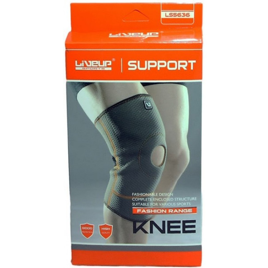 Захист коліна LiveUp Knee Support S-M Grey (LS5636-SM)