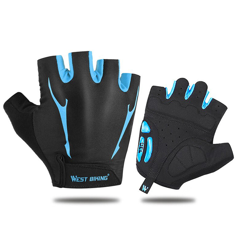 Велосипедные перчатки West Biking 0211190 L Blue (4934-14757)