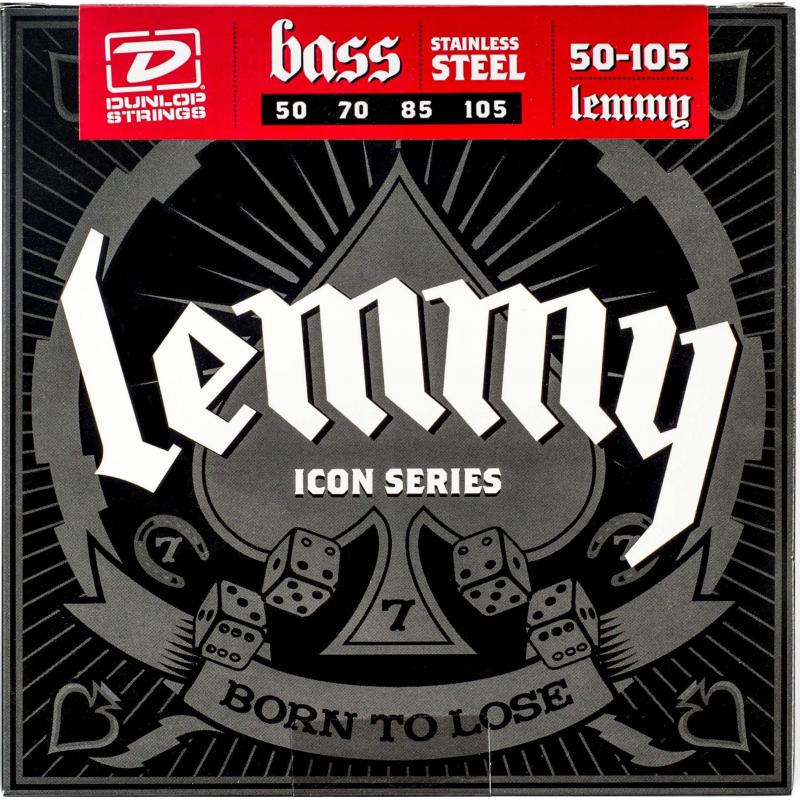 Струни для бас-гітари Dunlop LKS50105 Stainless Steel Lemmy Signature Bass Strings 50/105