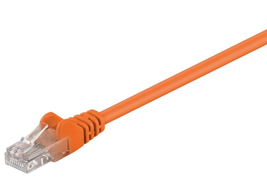 Патч-корд неекранований Goobay RJ45 UTP5e 30.0m patch AWG28 D=4.5mm Gold Protect оранжевий (75.09.5236)