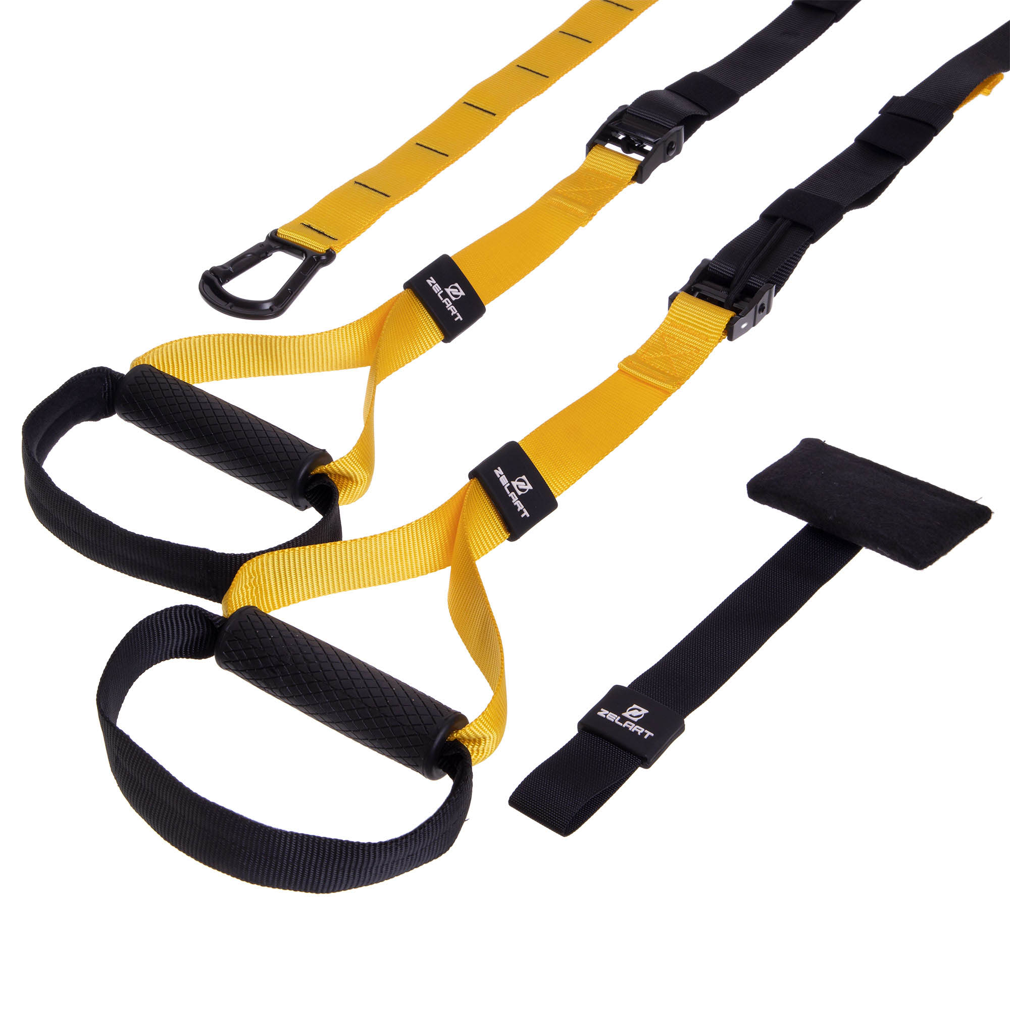 Тренировочные подвесные петли Zelart TRX FI-3595 длина 116-225см черный-желтый