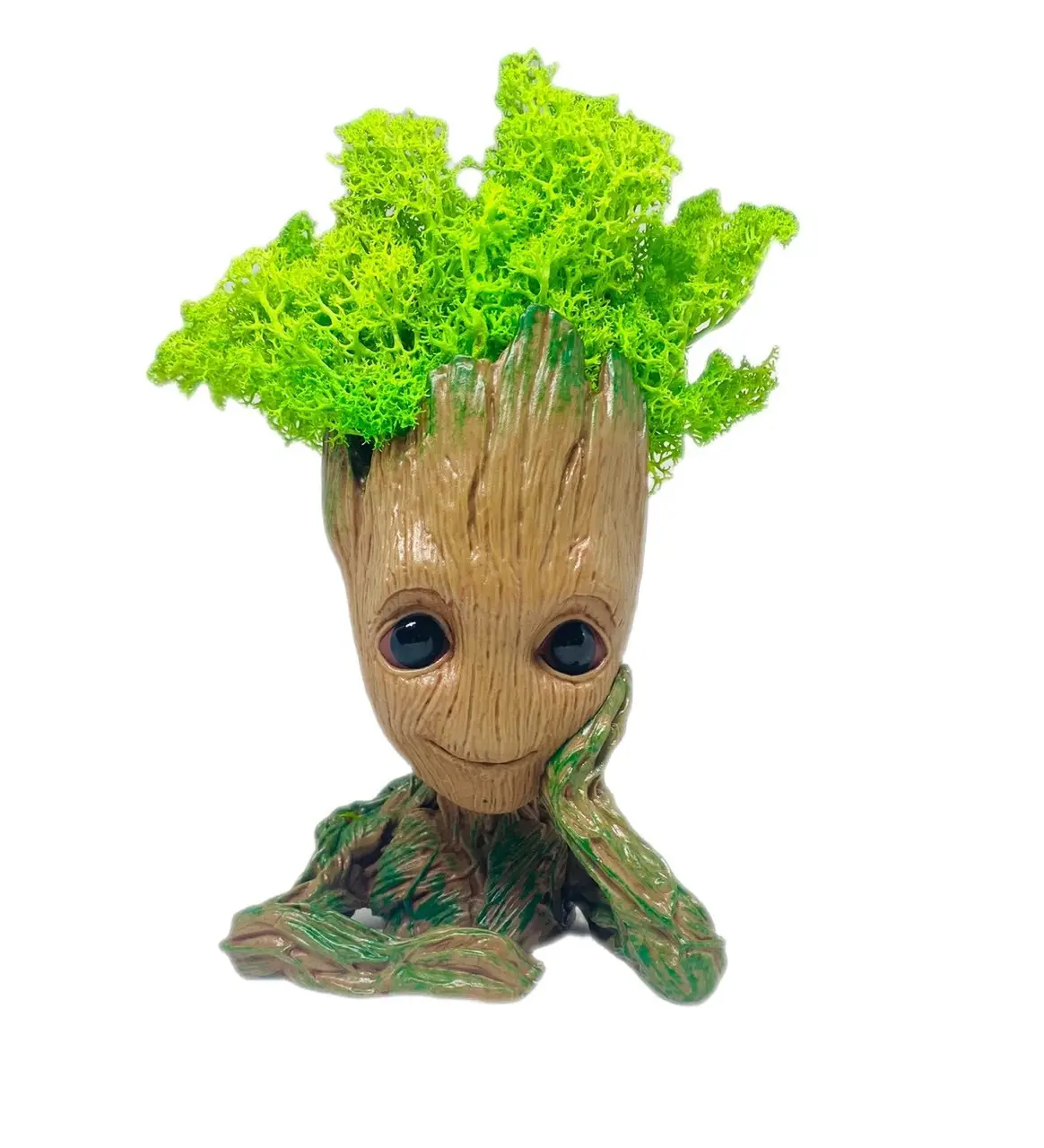 Кашпо горшочек со стабилизированным мхом FMA Groot G1 14x10x7,5 см Бежевый (2417687619)